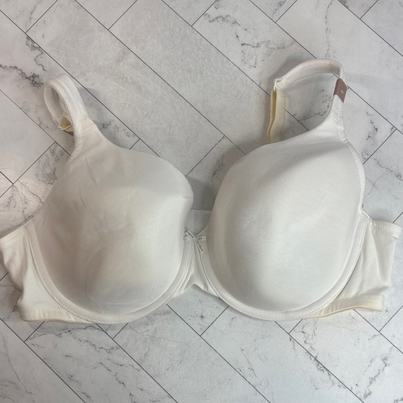NWT Cacique Lane Bryant Womans Bra White Full Coverage UNDERWIRE 44D - Picture 1 of 13